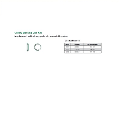 239-251 NUMATICS/AVENTICS BLOCKING DISC<BR>ISO1 SERIES PORTS 1 & 5